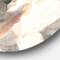 Designart - Abstract Peony Grey - Shabby Chic Metal Circle Wall Art
